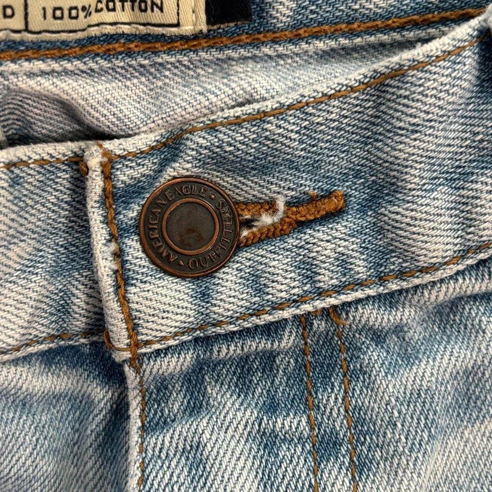 American Eagle Outfitters Distressed Bootcut Jeans Mid Rise Women's SZ6 W30 Blue